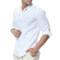 Men's simple fashion matching shirt with casual long sleeve shirt